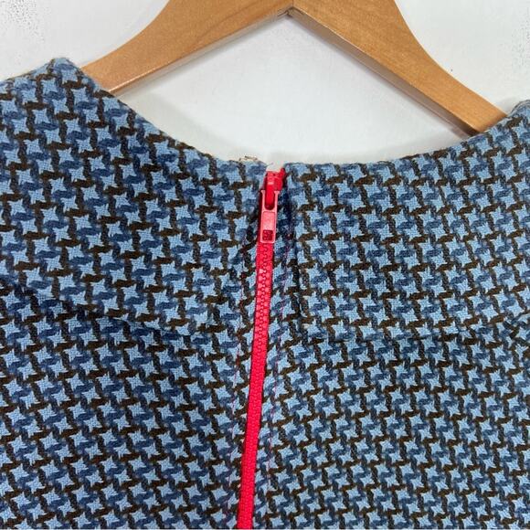 Beebop & Wally Madeline Blue Star Wool Vintage Mod Dress Size XS - Picture 10 of 13